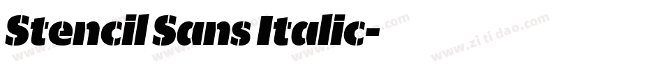 Stencil Sans Italic字体转换